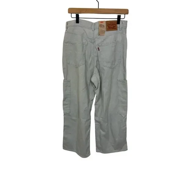 NWT Levi’s Ribcage Straight Ankle Super High Rise Light Baggy Carpenter Cargo 29 - Picture 4 of 5
